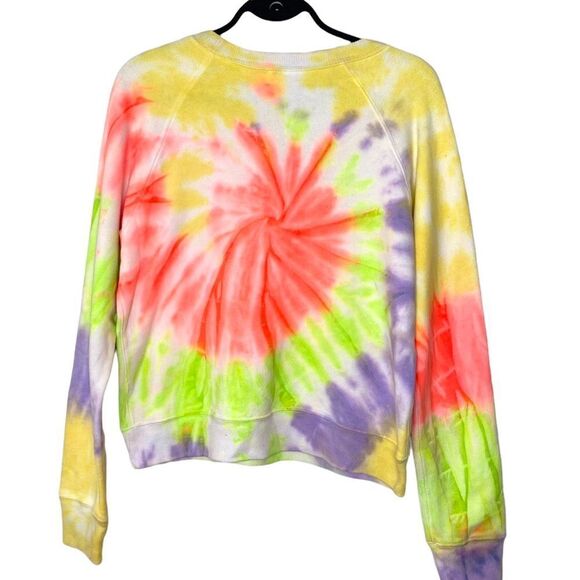 Re/done Tie Dye Cotton Jersey Sweatshirt - Picture 7 of 12